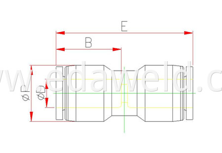 PUT Pneumatic Quick Connector Fittings